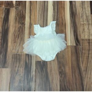 Carter's White Lace Tulle Dress